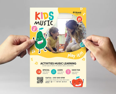 Music Education for Kids Flyer (PSD, AI, Vector Formats)