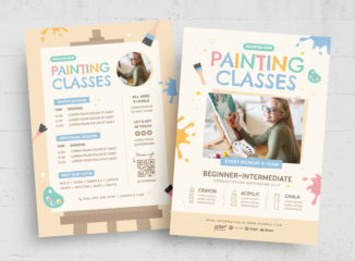 Kids Painting Class Flyer (PSD, AI, Vector Formats)