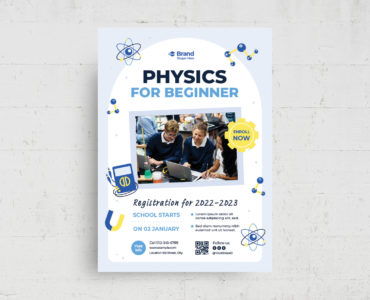Science Education Physics Class (PSD, AI, Vector Formats)