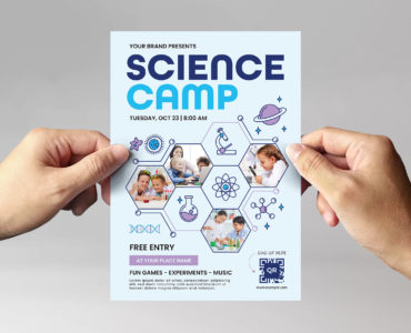 Science Camp Flyer Template (AI, Vector Formats)