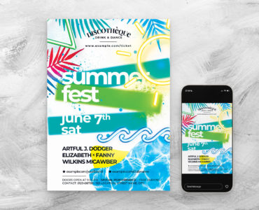 Summer Event Party Flyer (PSD Format)