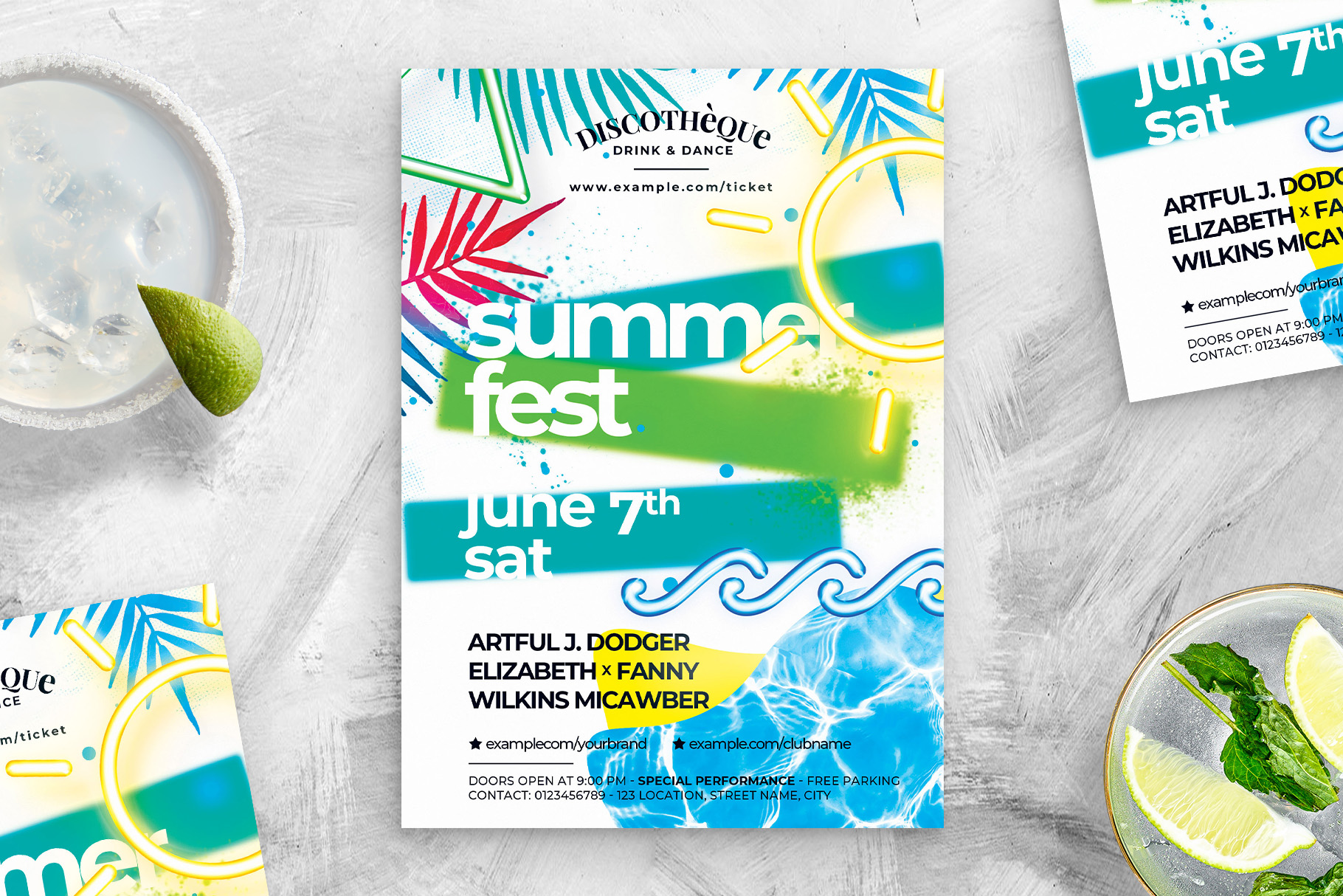 Summer Event Party Flyer (PSD Format)