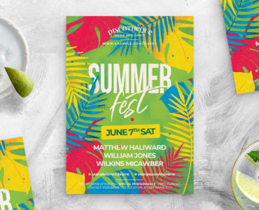 Tropical Summer Party Flyer (PSD Format)