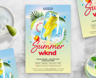 Summer Weekend DJ Party Flyer (PSD Format)