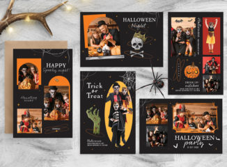 Halloween Photo Card Template (PSD, AI, Vector Format)