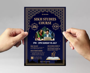 Sikh Education Flyer Template (AI, EPS Format)