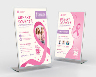 Breast Cancer Awareness Month Flyer (PSD, AI, EPS Vector Format)