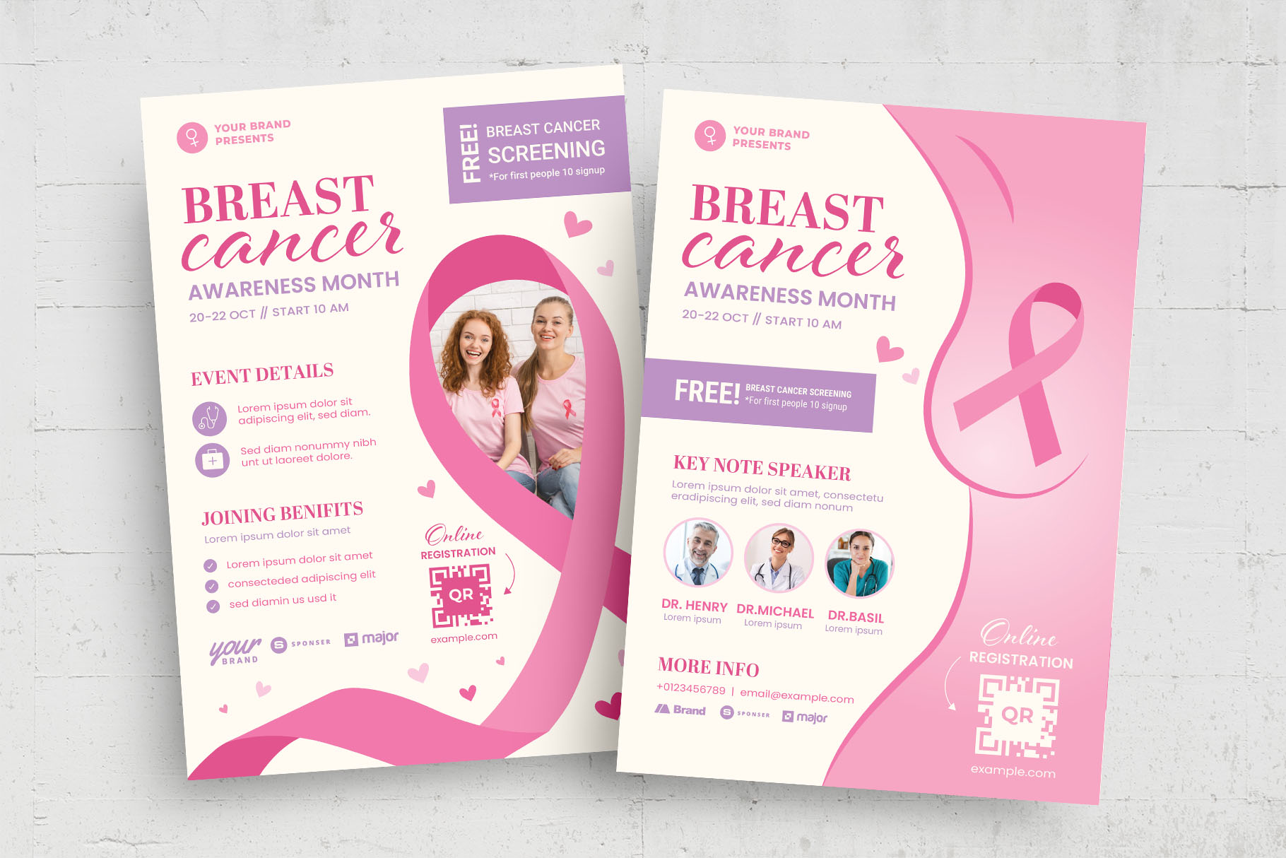 Breast Cancer Awareness Month Flyer Psd Ai Eps Brandpacks