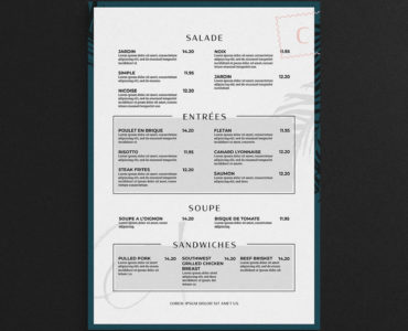 Elegant Restaurant Menu Template (PSD Format)