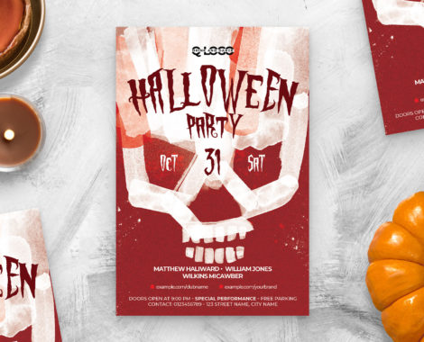 Halloween Party Flyer (PSD Format)