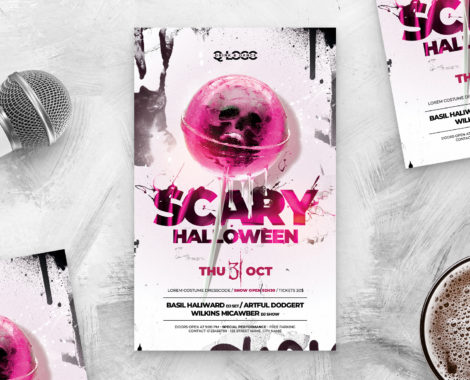 Halloween Party Flyer Template (PSD Format)