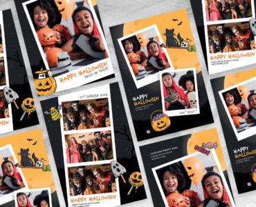 Halloween Photo Collage Flyer (PSD, AI, Vector Formats)