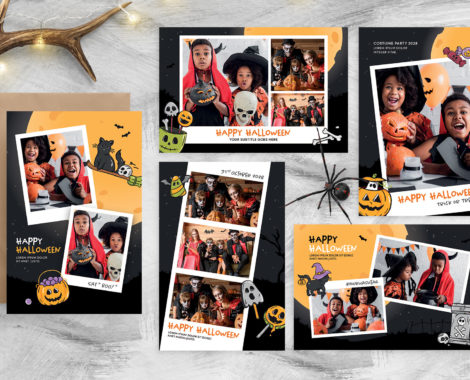 Halloween Photo Collage Flyer (PSD, AI, Vector Formats)