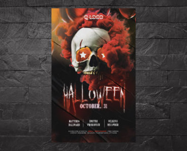 Halloween Skull Flyer Template (PSD Format)