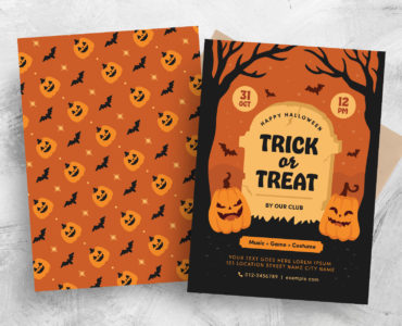 Halloween Trick or Treat Flyer (PSD, AI, EPS Format)