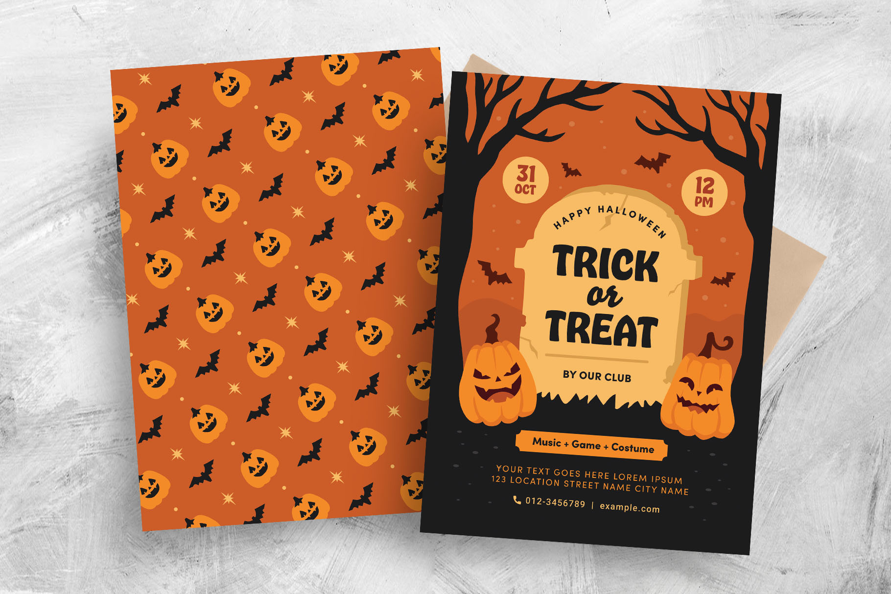 Halloween Trick or Treat Flyer (PSD, AI, EPS Format)
