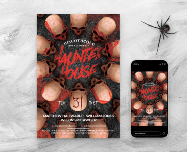 Haunted House Halloween Flyer (PSD Format)