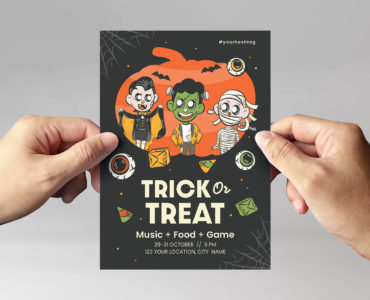 Illustrated Halloween Flyer Template (PSD, AI, Vector Formats)