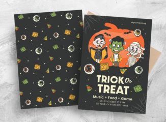 Illustrated Halloween Flyer Template (PSD, AI, Vector Formats)