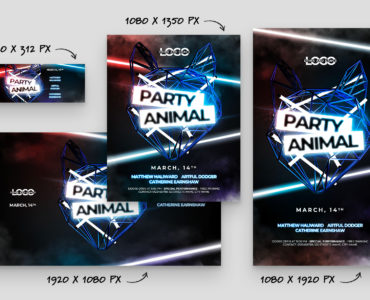 Party Animal Flyer Template (PSD Format)