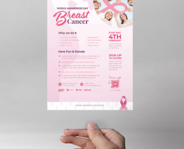 Pink Cancer Flyer Template [PSD, AI, EPS] - BrandPacks