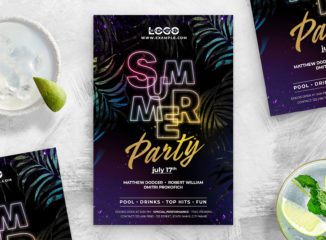Summer Party Flyer Template (PSD Format)