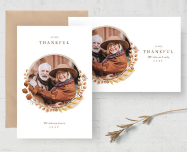 Autumn Fall Greetings Card Template (PSD Format)