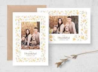 Fall Autumn Photo Card Template (PSD Format)