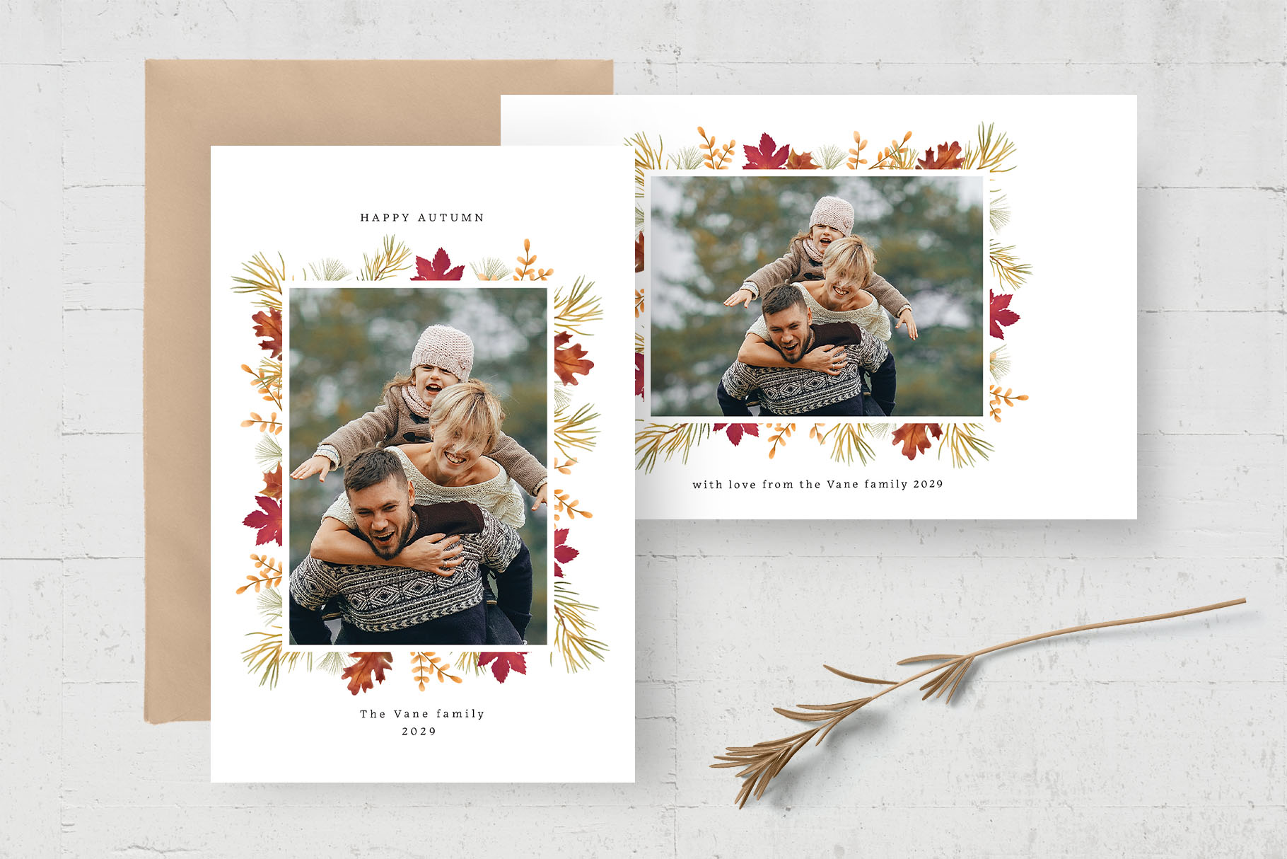 Festive Autumn Photo Card Template (PSD Format)