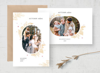 Autumn Photo Card Printable Template (PSD Format)