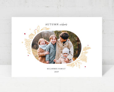 Autumn Photo Card Printable Template (PSD Format)