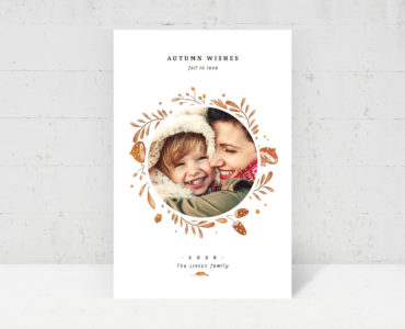 Simple Autumn Photo Card Template (PSD Format)