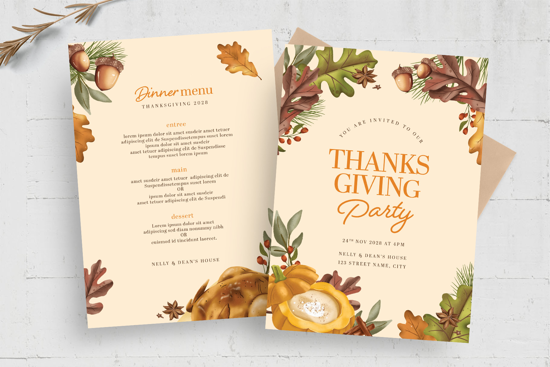 Fall Thanksgiving Flyer Template [PSD] - BrandPacks