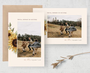Autumn Fall Photo Card Template (PSD Format)