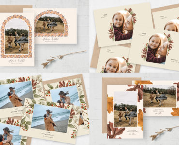 Autumn Fall Photo Card Templates (PSD Format)