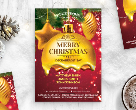 Merry Christmas Flyer Template (PSD Format)