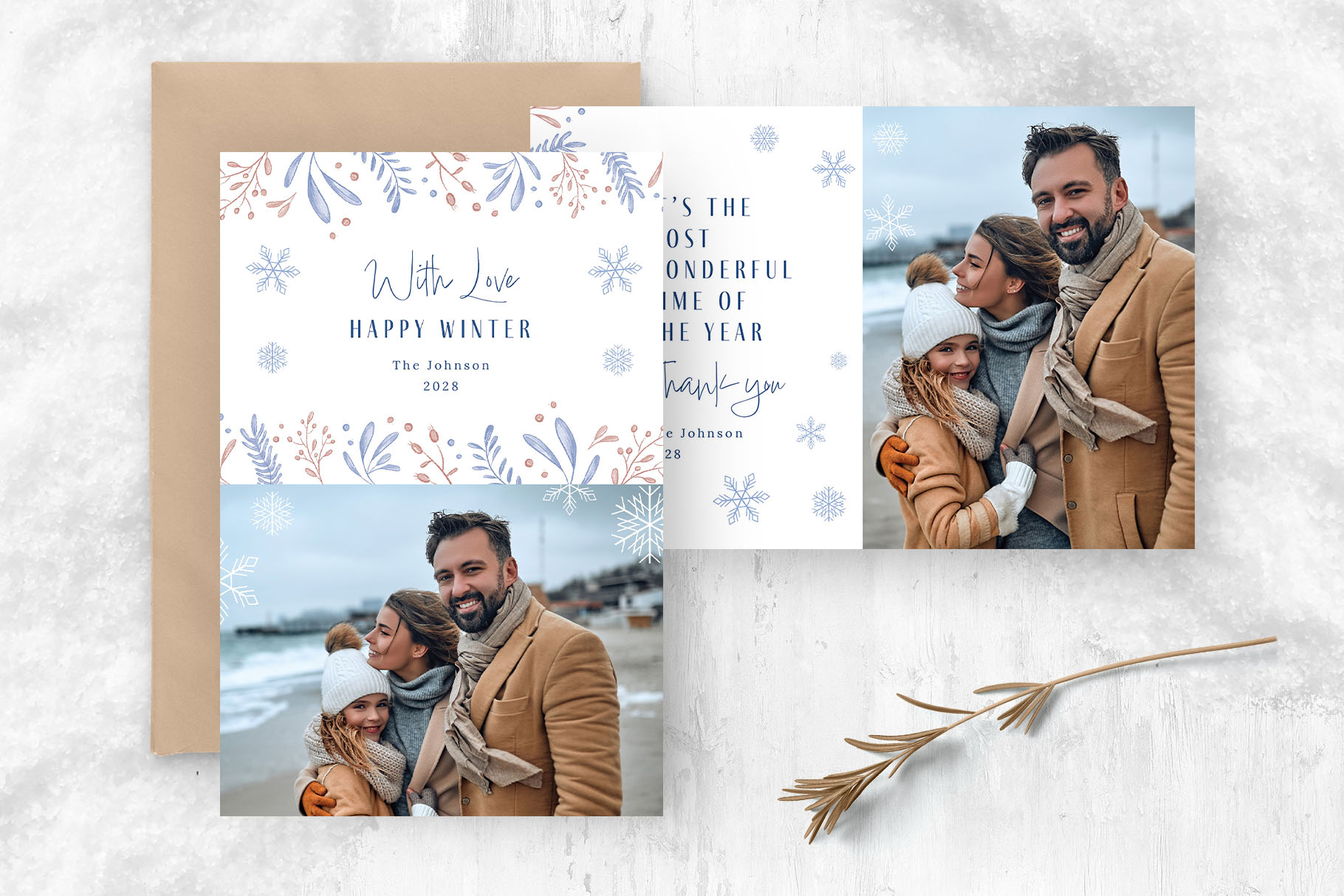 Minimal Winter Photo Card Flyer Template