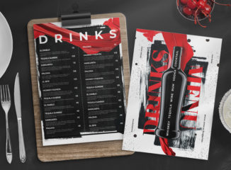 Bar Cocktail Menu Template (PSD Format)