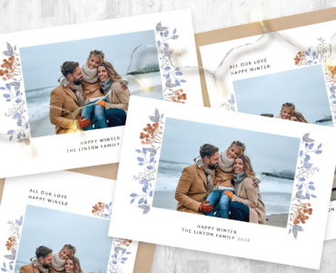 Winter Photo Card Template (PSD Format)