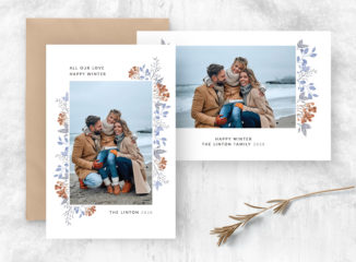 Winter Photo Card Template (PSD Format)