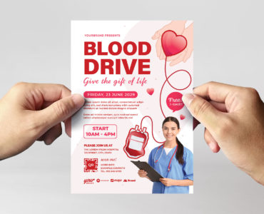 Blood Drive Flyer Template (AI, EPS Format)