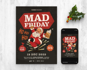 Mad Friday Christmas Flyer Template (Format Format)