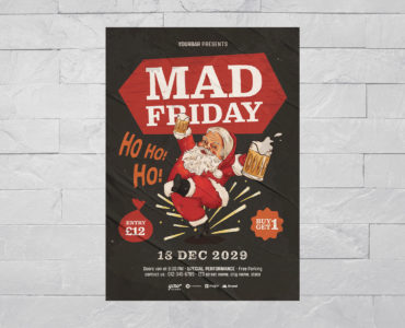 Mad Friday Christmas Flyer Template (Format Format)