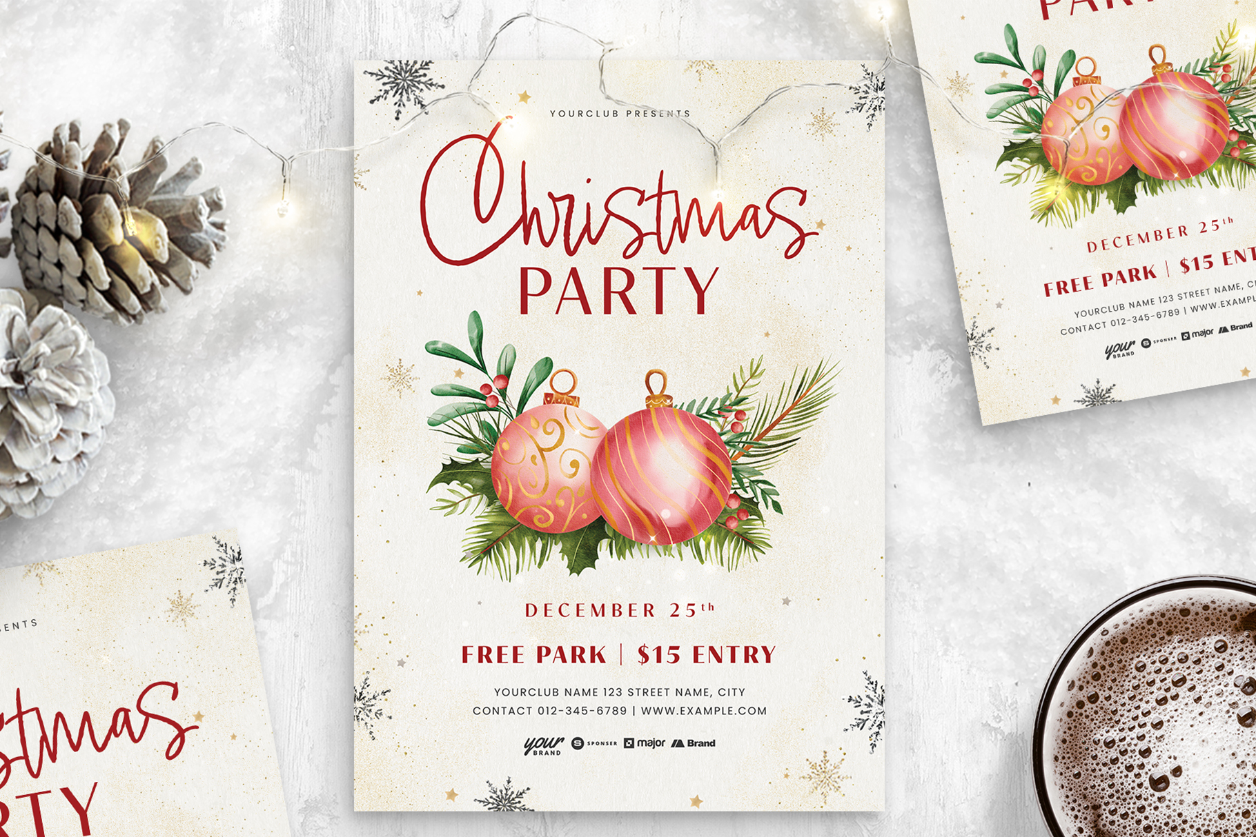 Festive Christmas Party Template (PSD Format)
