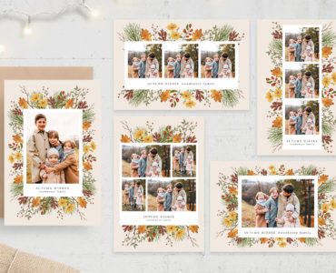 Autumn Photo Card Set (PSD Format)