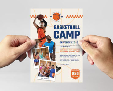 Basketball Camp Flyer Template (PSD, EPS, AI Format)