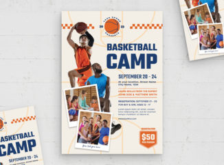 Basketball Camp Flyer Template (PSD, EPS, AI Format)