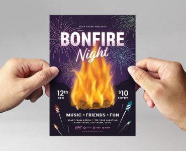 Bonfire Night Flyer Template (PSD Format)