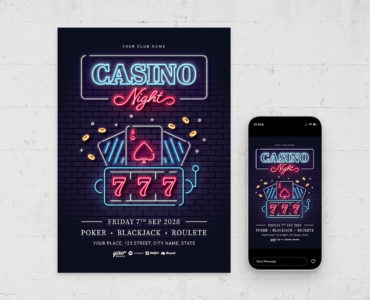 Casino Flyer Template (PSD, AI, EPS Format)