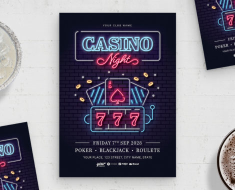 Casino Flyer Template (PSD, AI, EPS Format)